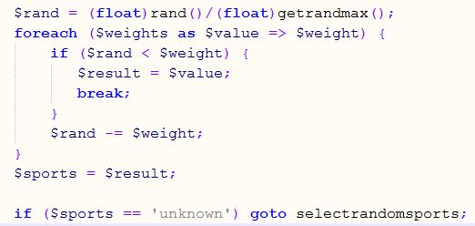 Function for Sports Weight