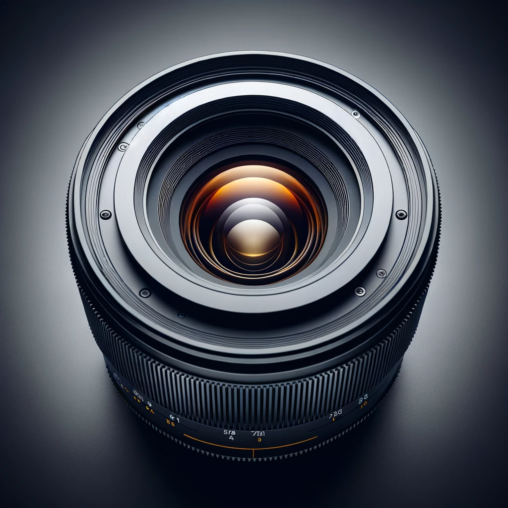 A close up of a camera lens

Description automatically generated