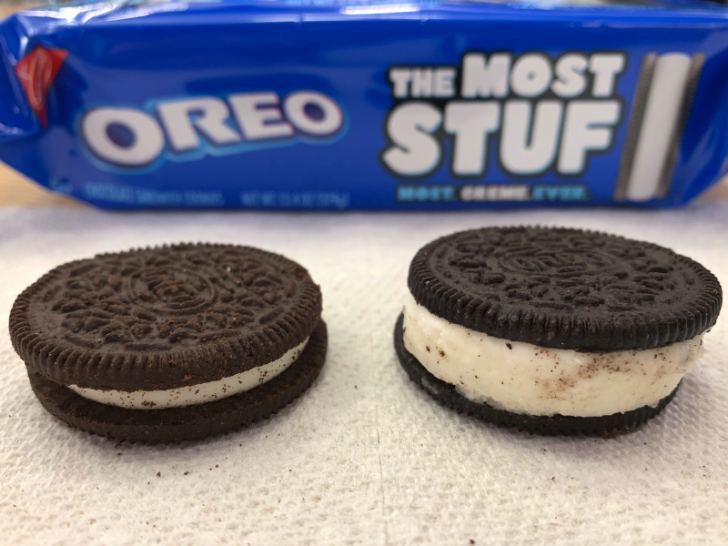 Double Stuf Oreos comparison