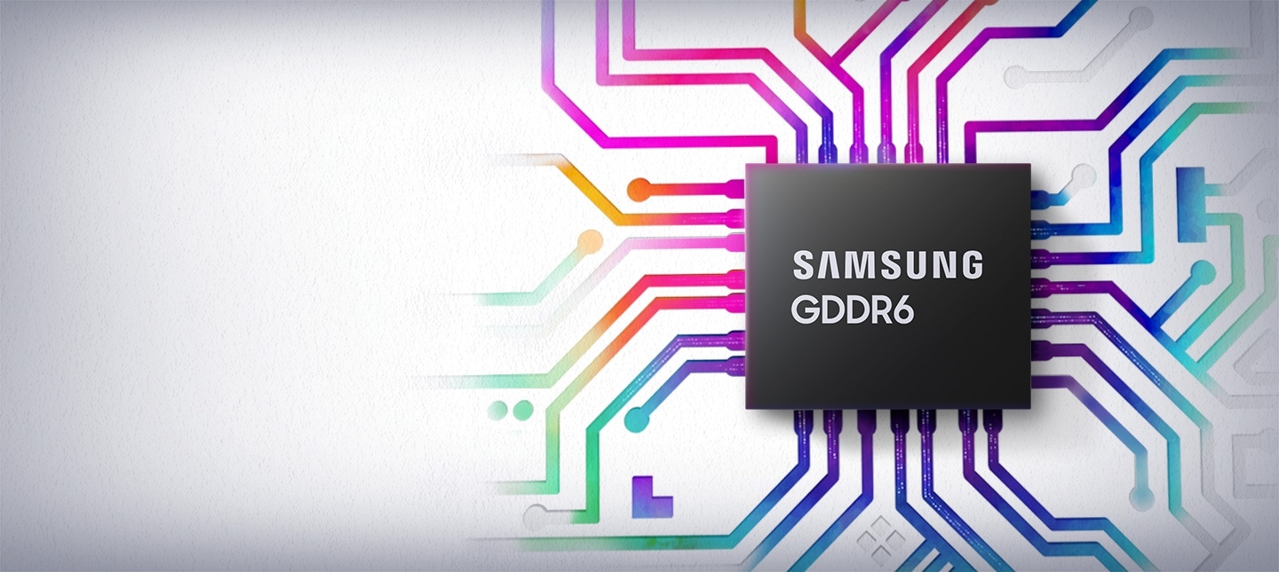 Samsung Electronics logo and semiconductor products