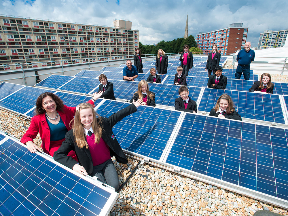 solar panels on school
